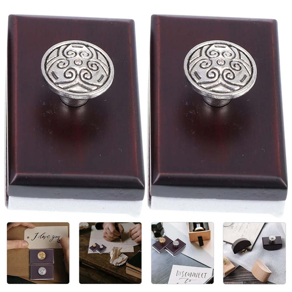 

2 Pcs Wooden Rocking Chair Ink Absorber Fountain Pen Quick Drying Tool Craft Rocker Blotter Swing Creative Stamp Student Office