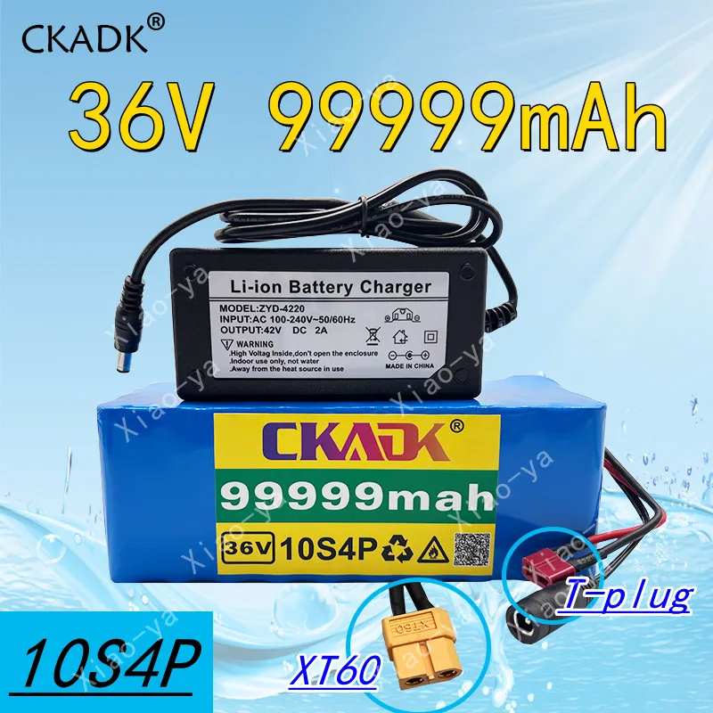 

Новый литий-ионный аккумулятор 10S4P 36 В 99999 мАч, 18650 для электрических велосипедов, электрических мотоциклов, электроинструментов, с BMS и заряд...