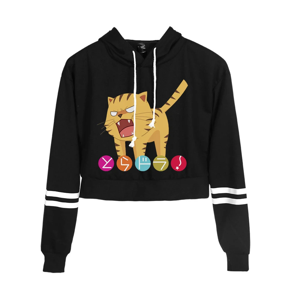 

Toradora Hoodie Women's Short Hooded Girl Sweatshirt Casual Streetwear