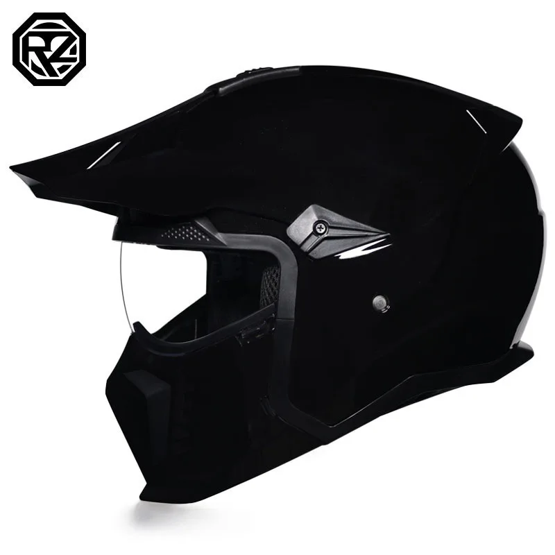 Demolition Combination Helmets ORZ Retro Helmet Motorcycle Full Men Women Summer Locomotive Four Seasons Rally