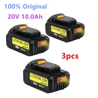 3pcs new 100 original 10000mah 20v for dewalt power tool battery dcb206 20v 10 0ah battery dcb206 20v battery dcb205 dcb204 2