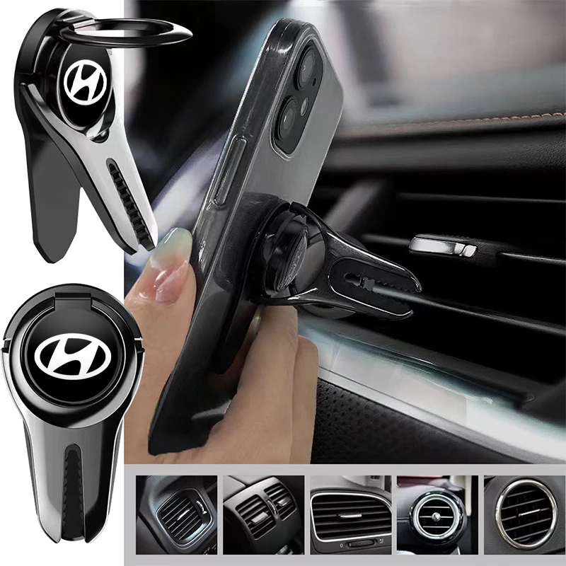 

Magnetic rotabl Car phone holder Finger Ring Mobile phone Holder For Hyundai Fe Sonata Solaris Azera Creta I30 Ix25 Tucson IX35