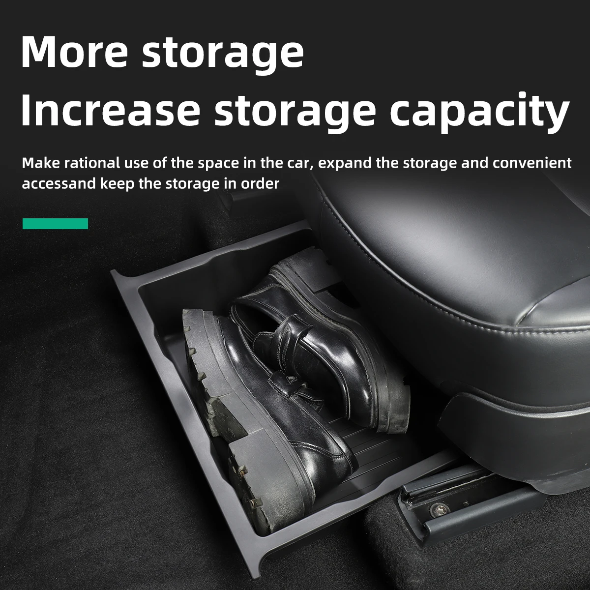 LUCKEASY для Tesla Model Y 2017-2023 под сиденье коробка хранения органайзер нижняя из ТПЭ