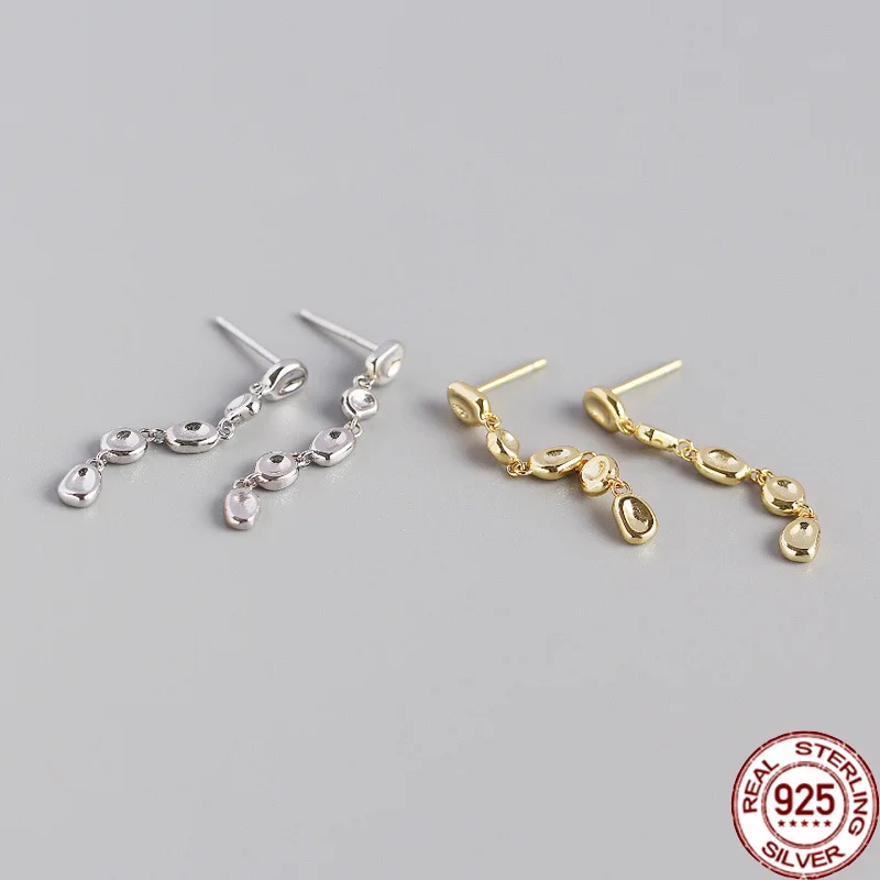 

E0294 металлические серьги-подвески в французском стиле из серебра 925 пробы