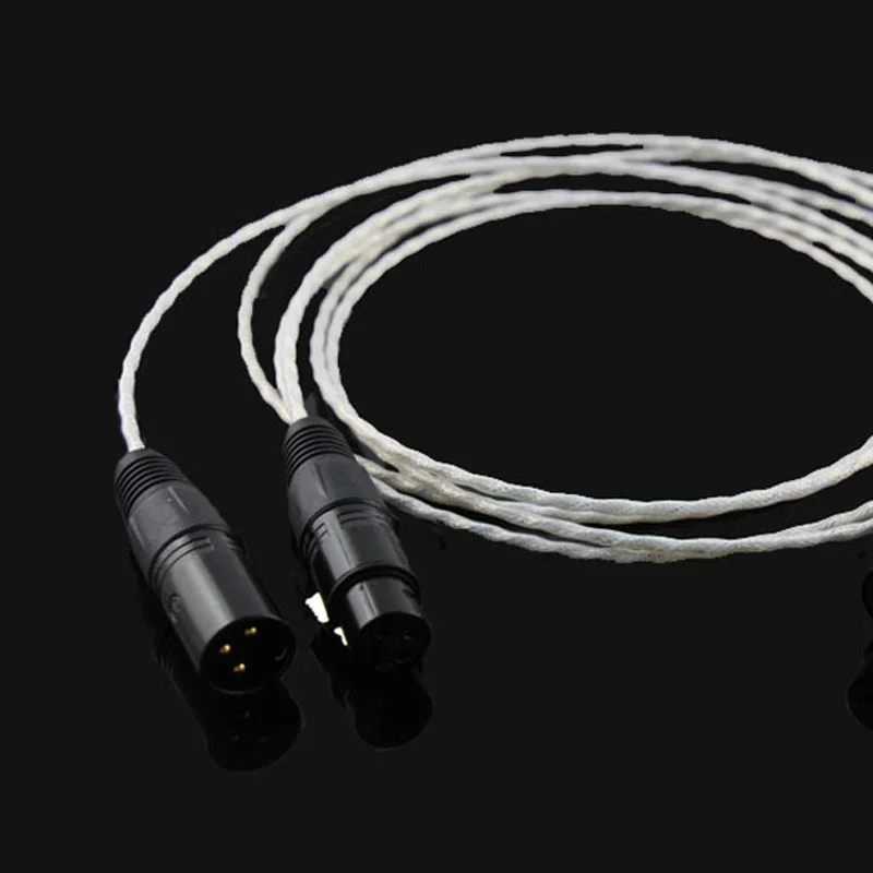 Пара посеребренных сбалансированных кабелей XLR микрофон шумоподавление