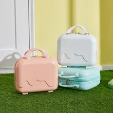 14 inch Colorful makeup case, portable suitcase mini cute travel case women's storage bag, small box wholesale Suitcases Luggage