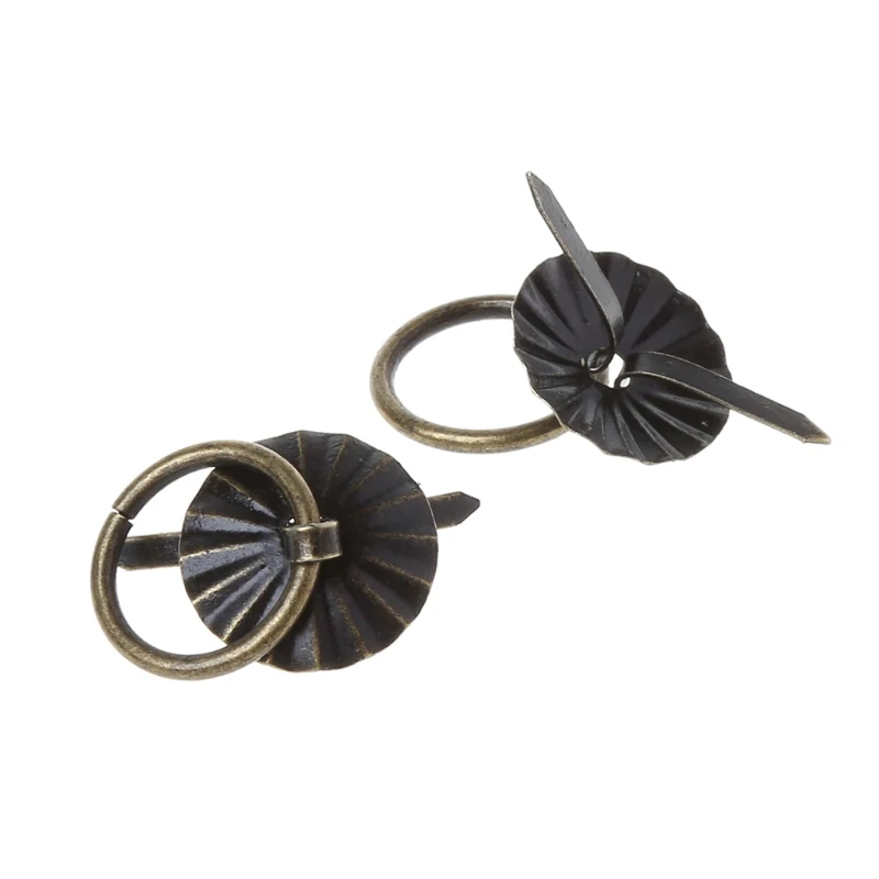 10 шт. кольцо зеленого бронзового цвета ручка для выдвижного ящика стола мебели