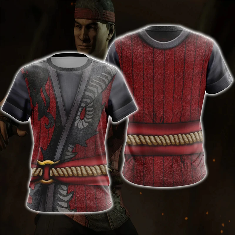 

Летняя новая футболка с 3D-принтом Mortal Kombat, модная уличная одежда для файтингов, мужская и женская футболка с круглым вырезом, одежда в стиле хип-хоп для мужчин