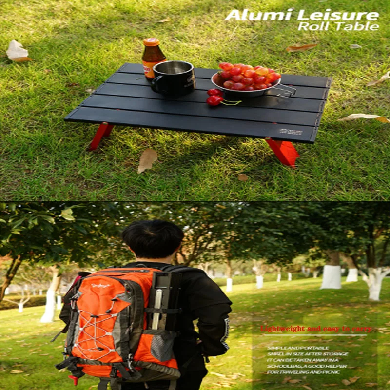 

Outdoor Mini Folding Table Camping Tent Egg Roll Portable Car Coffee Table Home Computer Aluminum Plate Tables Foldable Desks