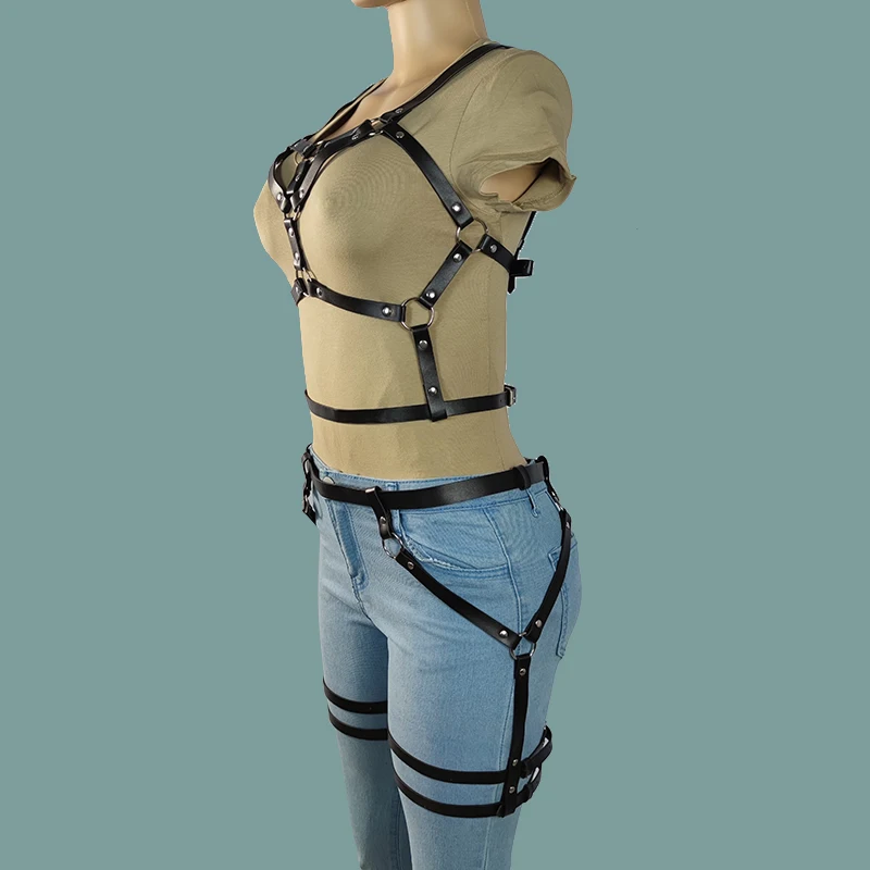Универсальная Женская Регулируемая подходящая стандартная кожаная одежда SM для