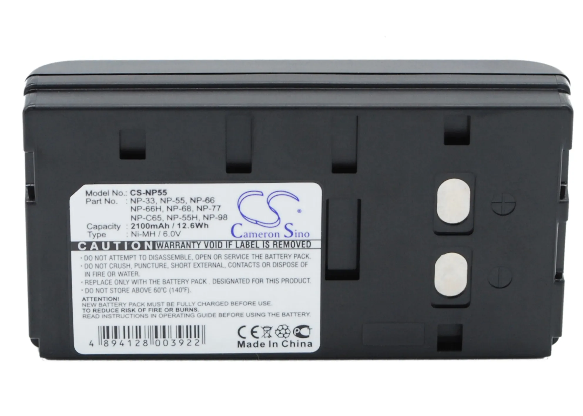 

Cameron Sino Camera Replacement Ni-MH Battery 2100mAh For Sony CVL-345, CVl-610, CV Free Tools