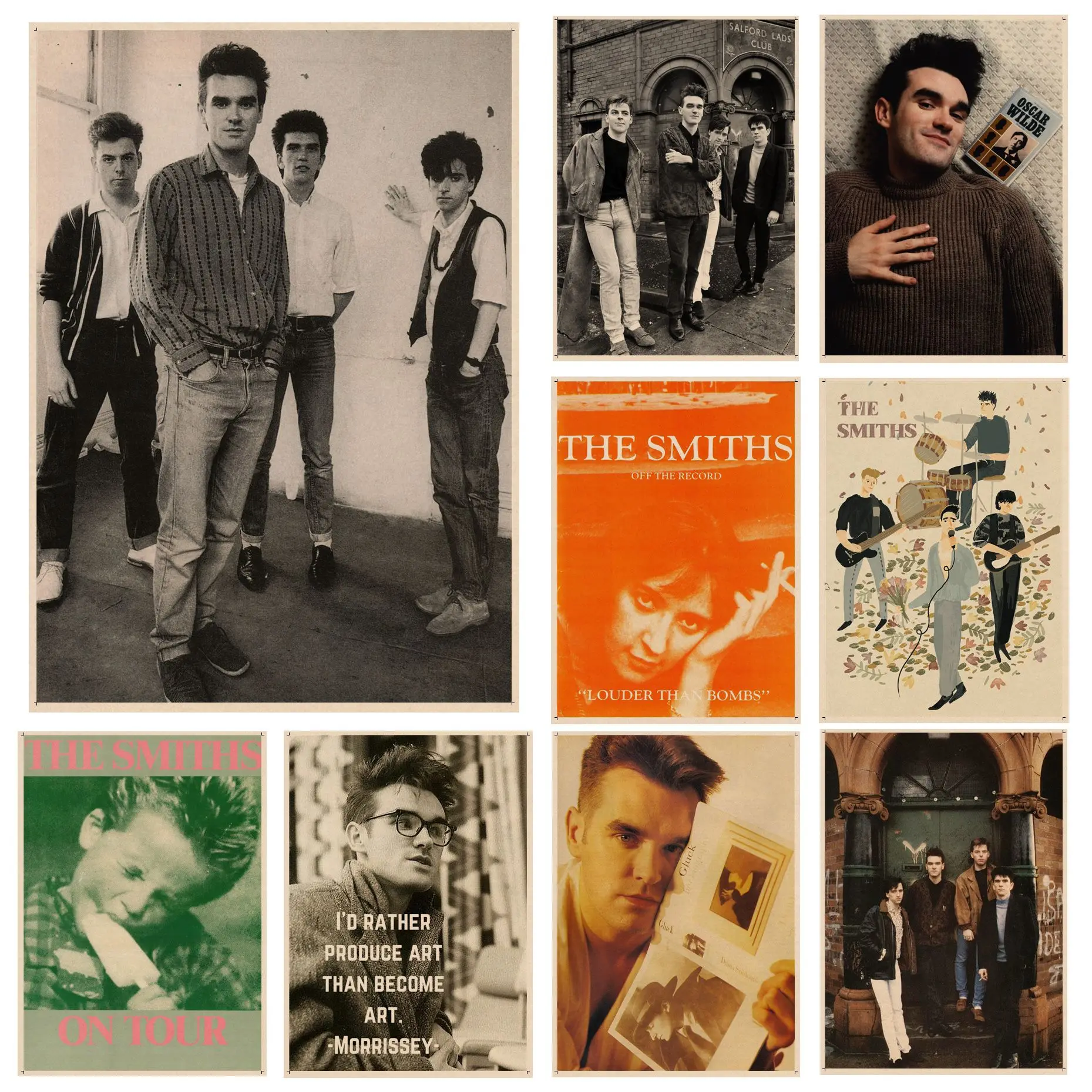 The Smiths DIY ретро плакат, крафт-бумага бумажная наклейка для творчества Room Bar Cafe Room Wall Decor