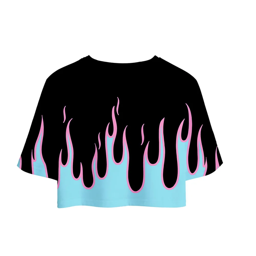 Женский комплект из двух предметов Повседневная футболка и шорты с 3D-принтом