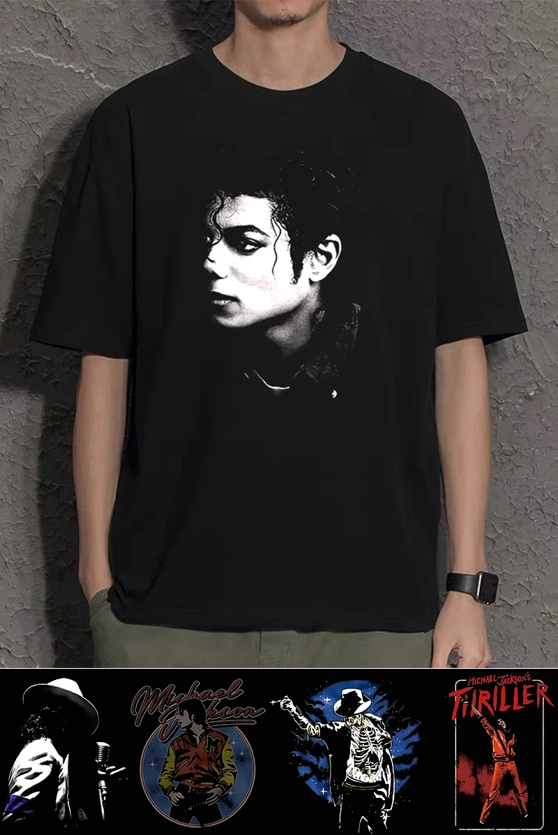 Футболка MJ Michael футболка Джексон в стиле рок-н-ролл панк |