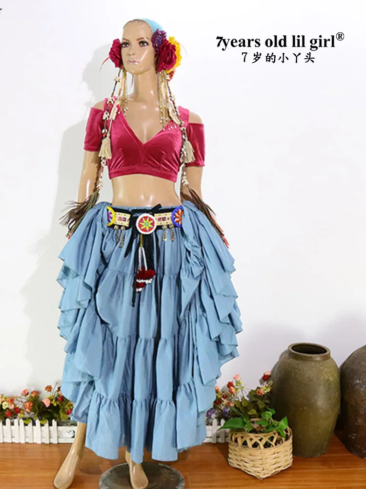 Бархатный костюм для танца живота Fat Chance Tribal Choli с короткими рукавами топ CJJ32