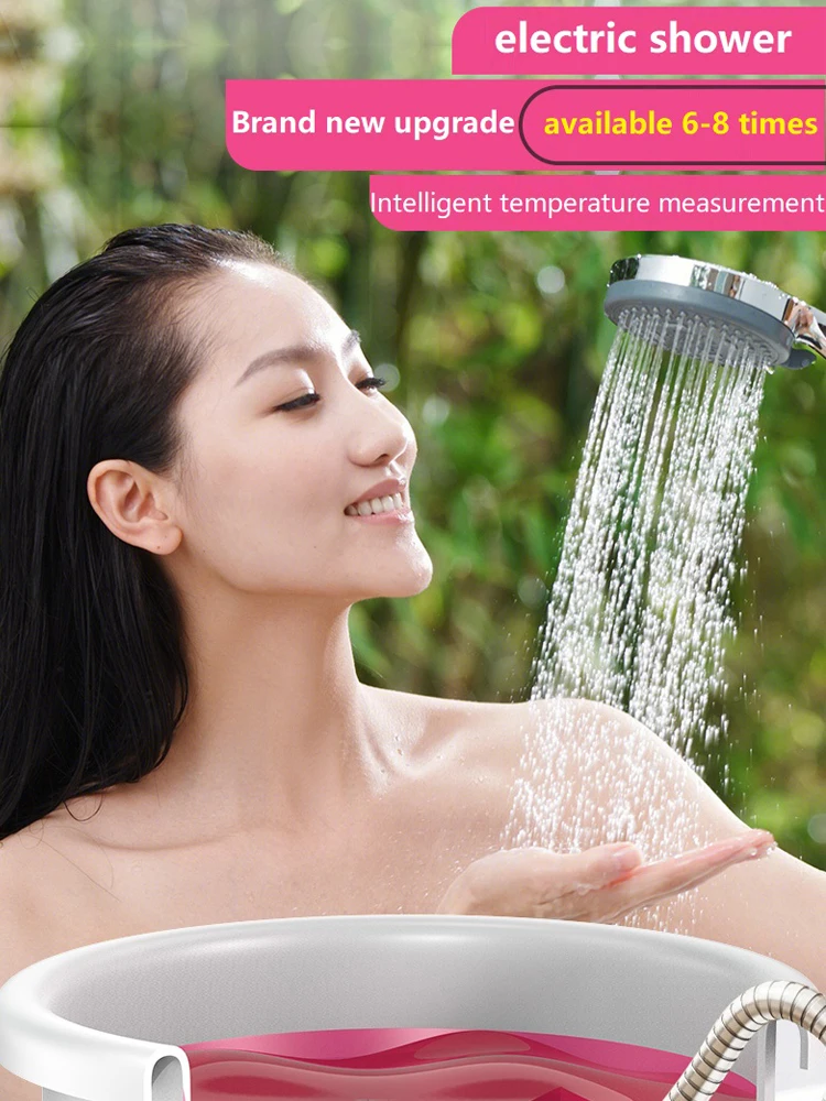 

Portable Lithium Battery Brushless Electric Water Pump Intelligent Temperature Measurement Simple Bath Pump Rural Dormitory Home