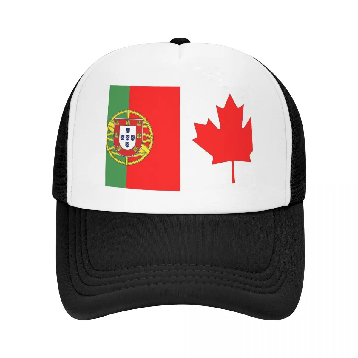 

Кепка-бейсболка в сеточку с канадским португальским флагом
