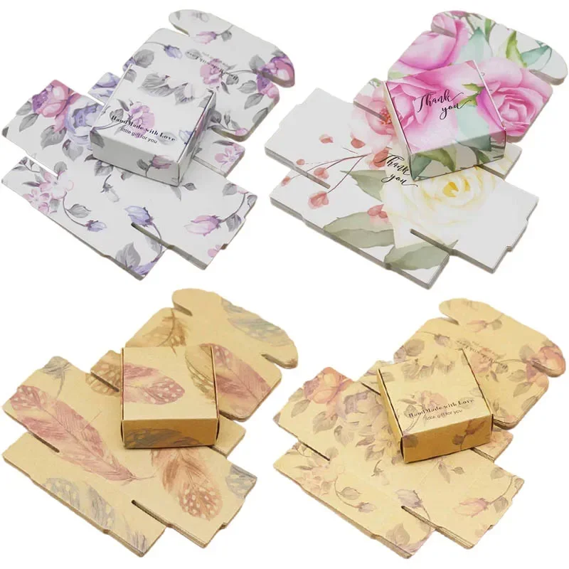 10 шт./лот 6 5x6 5x3 см маленькая упаковочная коробка из крафт-бумаги для конфет