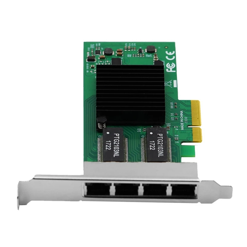 4-портовая сетевая карта PCIE X4 RJ45 Lan высокоскоростной Ethernet-адаптер 10/100/1000 Мбит/с