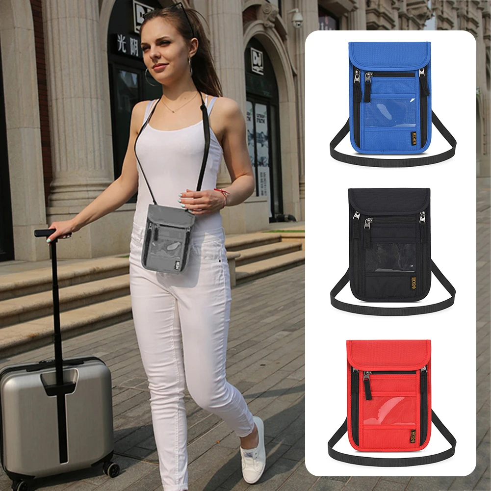 

Money Document Card Passport Pouch Protective Cover for Travel Sports Fitness Portable Credit Card Storage Bag Large Capacity