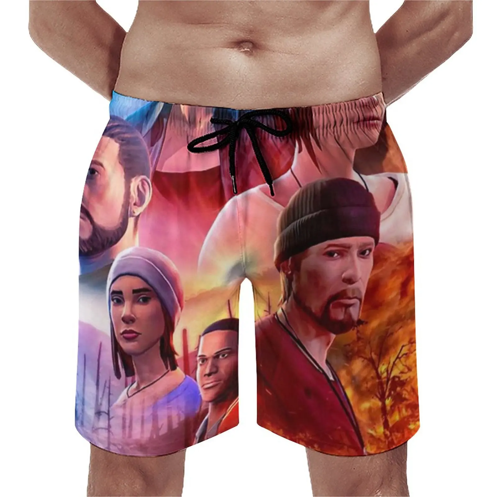 

Life Is Strange Music Board Shorts Before The Storm Cinematic Movie Poster Comfortable Board Short Pants Men Customs Plus Size