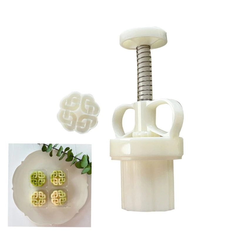 

ABS Plastic Mooncake Maker DIY Cookie Happy Knot Lunar Festival Mooncakes Mold Dropship