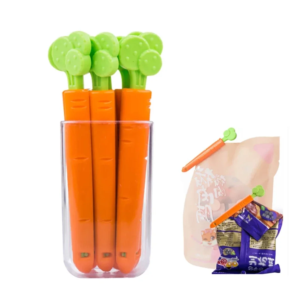 

5PC Kitchen tools Sealing Tongs Food Bag Closure Clip Cartoon Carrot Shape Moisture-Proof Clamp Fresh Keeping Sealing Clip
