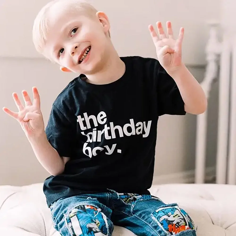 

ZYXZ Birthday Kids Clothing T-shirt for Birthday Summer Children's Clothing Funny T Shirt Family Party Clothes Children Wear