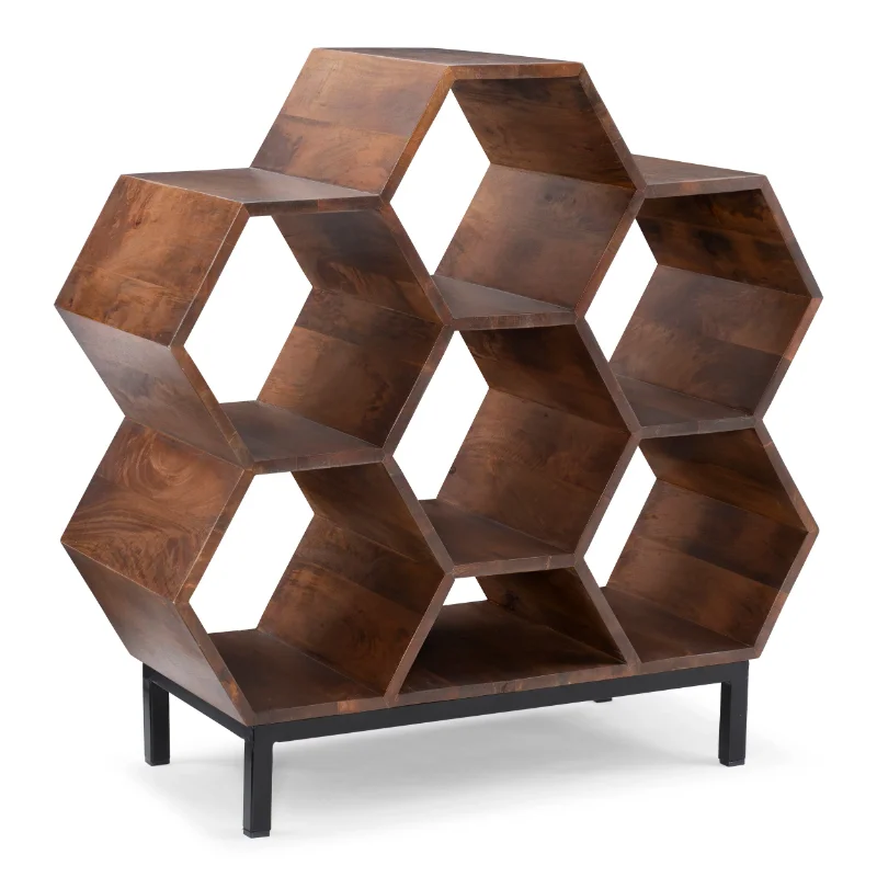 

Coram Honeycomb Bookcase, Hazelnut