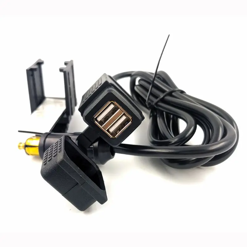 Адаптер питания для мотоцикла 12-24 В 2 1 а с двумя USB-портами |