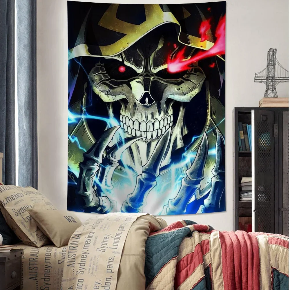 Гобелен Overlord с художественным принтом цветочный и мультяшный вязаный полиэстер