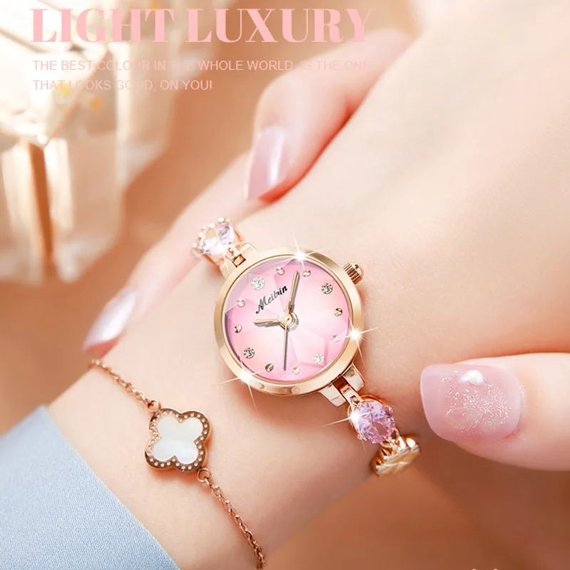 Hot Selling Exquisite Cut Love Heart Women's Quartz Watch Engagement Holiday Fashion Versatile Gift