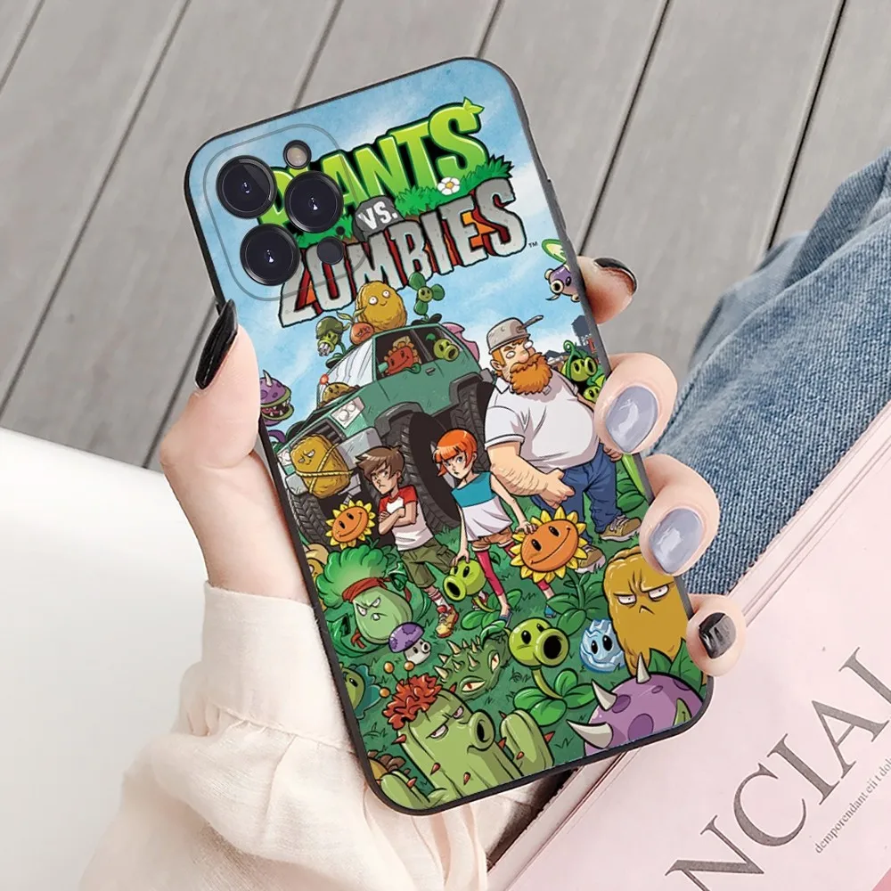 Чехол для телефона P-Plant-t VS зомби-e iPhone 15 14 11 12 13 Mini Pro XS Max 6 7 8 Plus X XR SE 2020