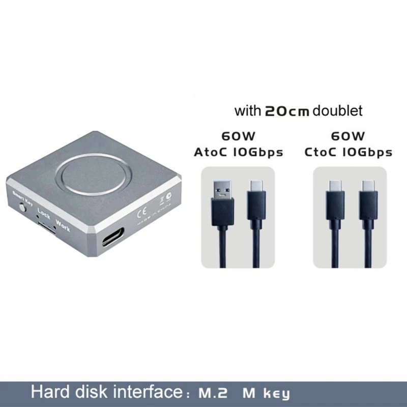 JMS583 Корпус SSD M.2 NVME Внешний чехол NVMe Адаптер USB 10 Гбит/с Коробка для хранения Чехол