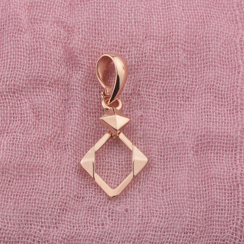 FJ подвеска из меди розового золота geometric rhombus jcloudsun