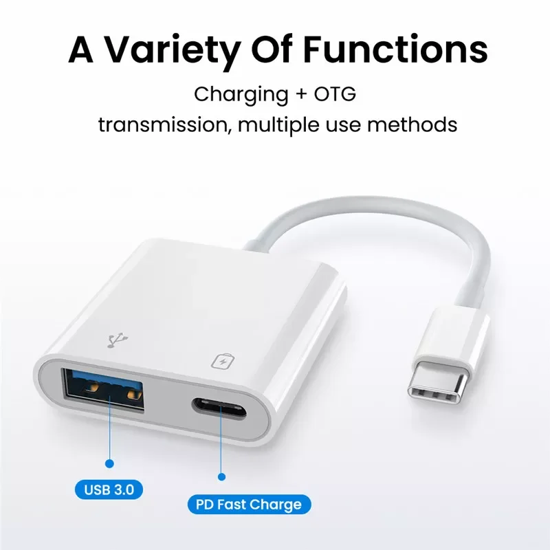 USB Type C 2 Ports HUB Adapter Type-C To USB 3.0 PD Fasting Charging OTG Adapter Converter For Mobile Phone Keyboard Tablet enlarge