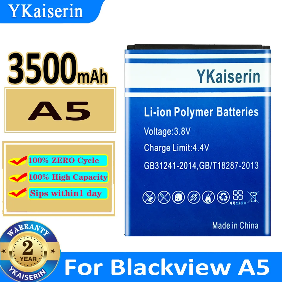 

YKaiserin Battery A 5 3500mAh for Blackview A5 New Bateria + Track Code