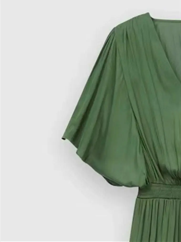 

Women's V-Neck Elastic Waist Loose Jumpsuits 2022 Spring Summer Fashion New Simple Rompers