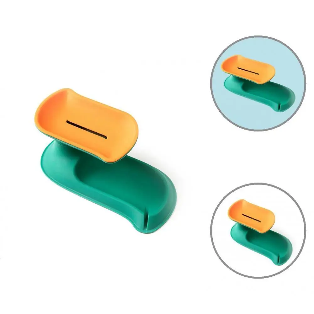 

Lightweight Useful Plastic Strong Loading Soap Box Storage Rack Easy to Install Soap Dish Convenient for Toilet