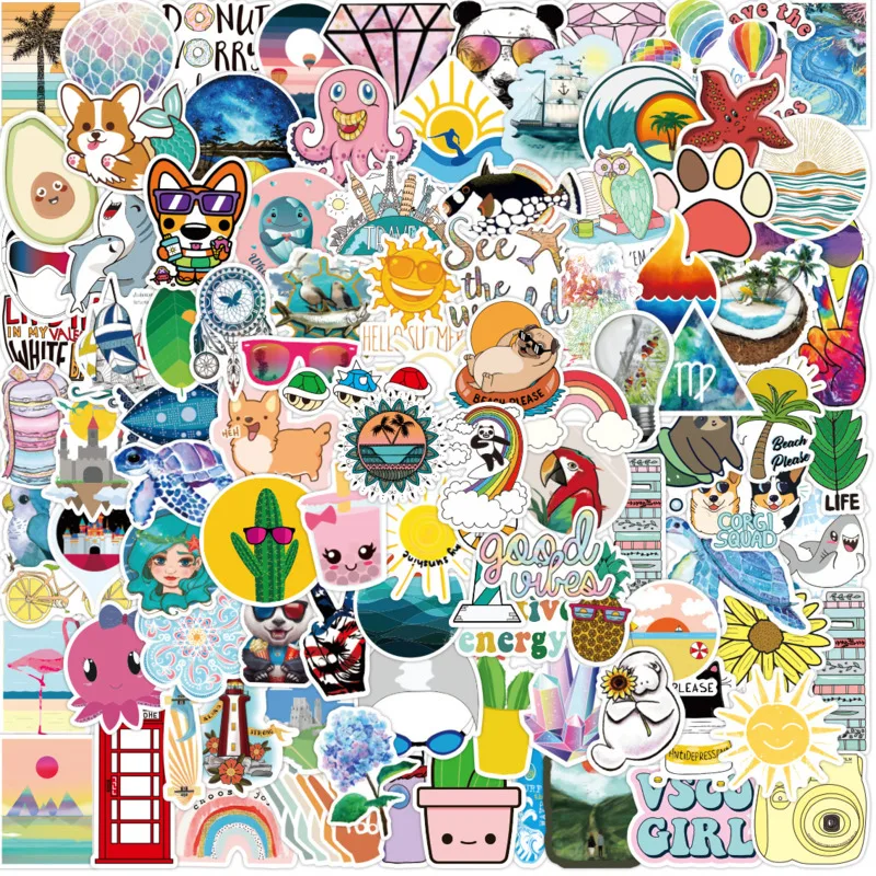 

Наклейка в виде граффити 10/30/50/100 шт., персонализированная наклейка «сделай сам» для скейтбордистов, аккаунтов, чашек с водой, наклейка для ба...