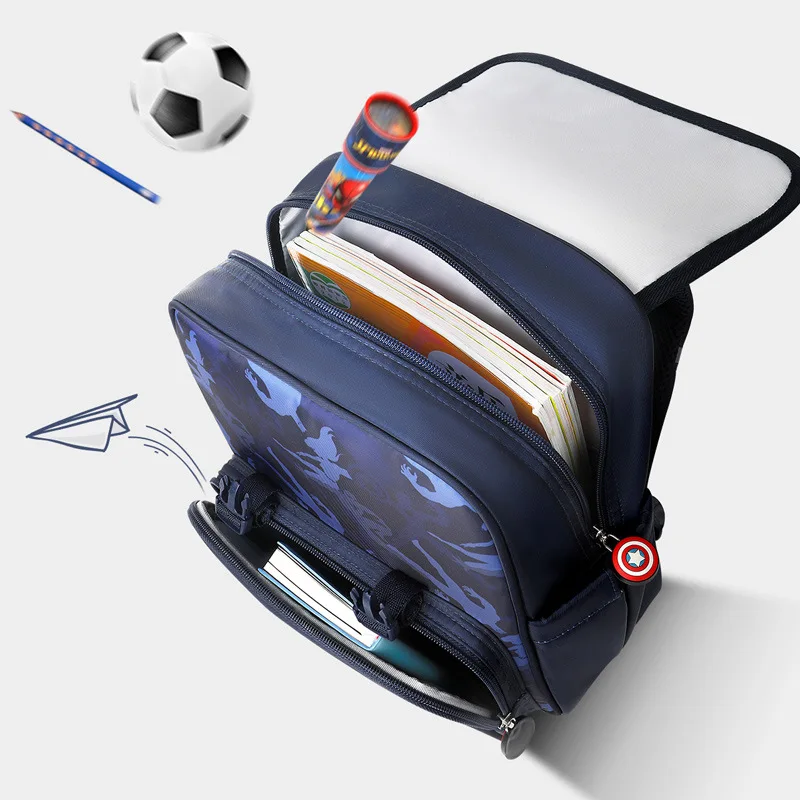 2022 New high-quality 100% genuine Disney Iron Man children's schoolbag, Christmas gift Disney Spider Man children's backpack