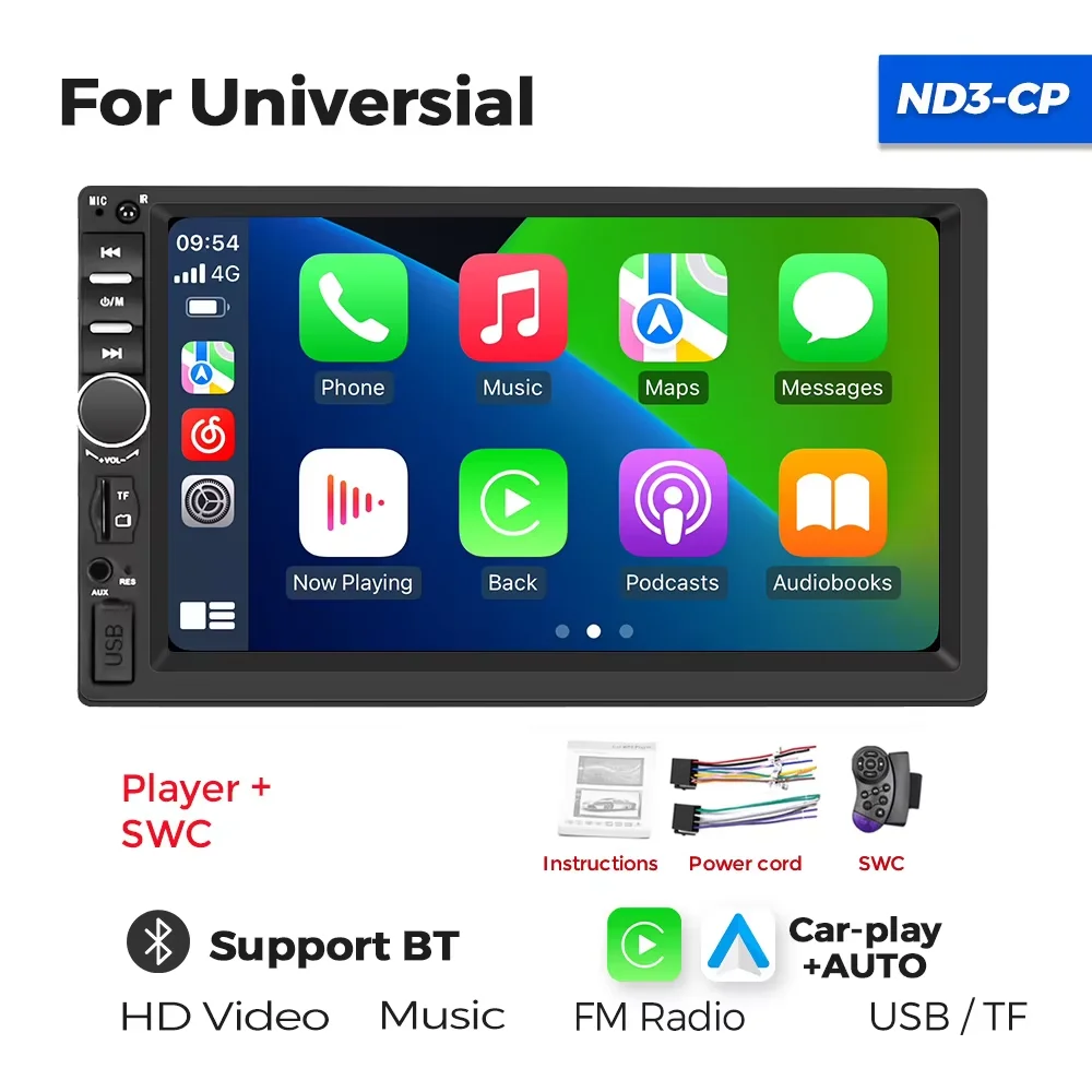 

Автомобильный Мультимедийный Плеер NaviFly 7' С Сенсорным Экраном, Carplay, Android Auto, USB И Стереосистемой Для Автомобилей
