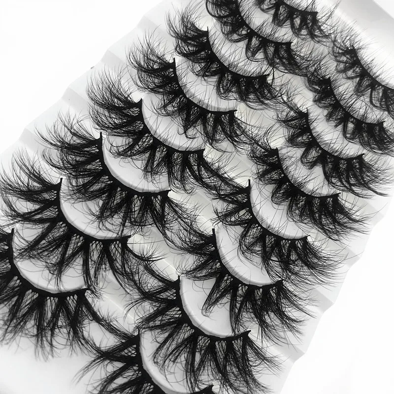 

6D False Eyelashes Messy Three-dimensional Thick European and American Stage Eyelashes 25mm 8 Pairs