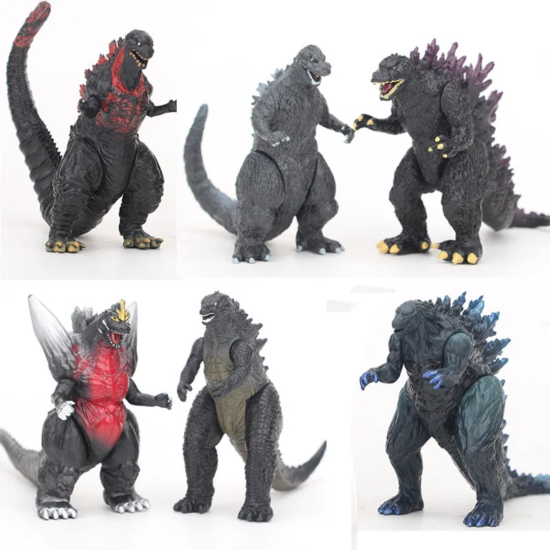 

Экшн-Фигурка динозавра Godzilla из ПВХ, подарок для детей, 6 шт./компл., 8 см