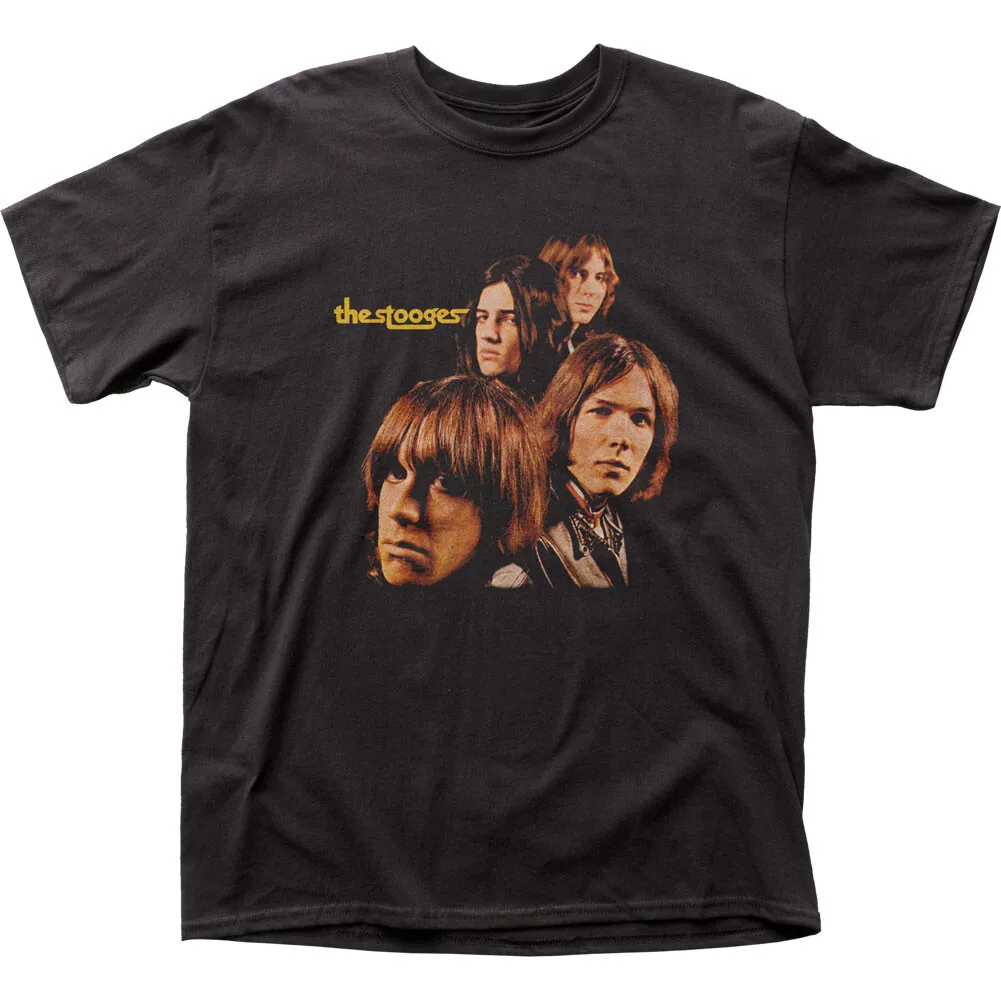 Фото Iggy Pop The Stooges Мужская футболка Рок-н-ролл Музыка Классическая футболка группы Новая черная №1