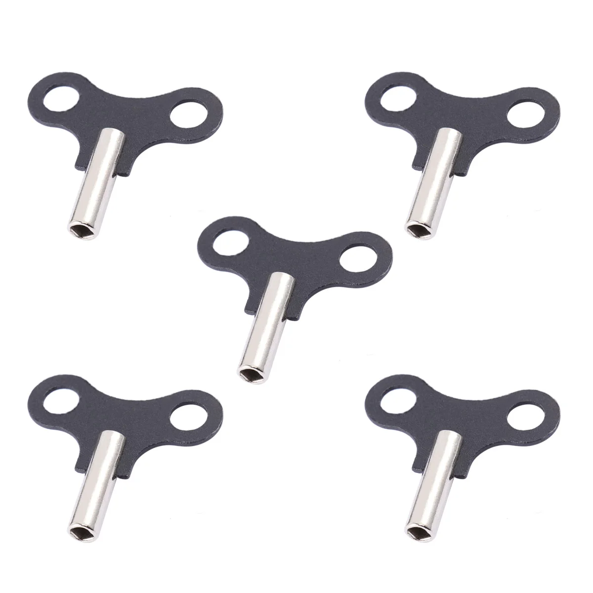 

5Pcs Wood Clock Key Metal Clock Key Alarm Clock Digital Winding Swiss Repair Tool Black