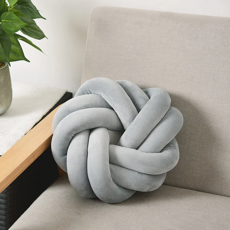 

Nordic Handmade Woven Cushion Soft Comfortable Ring Mat Spherical Knot Pillow Sofa Chair Cushion Photography Props Home Decor