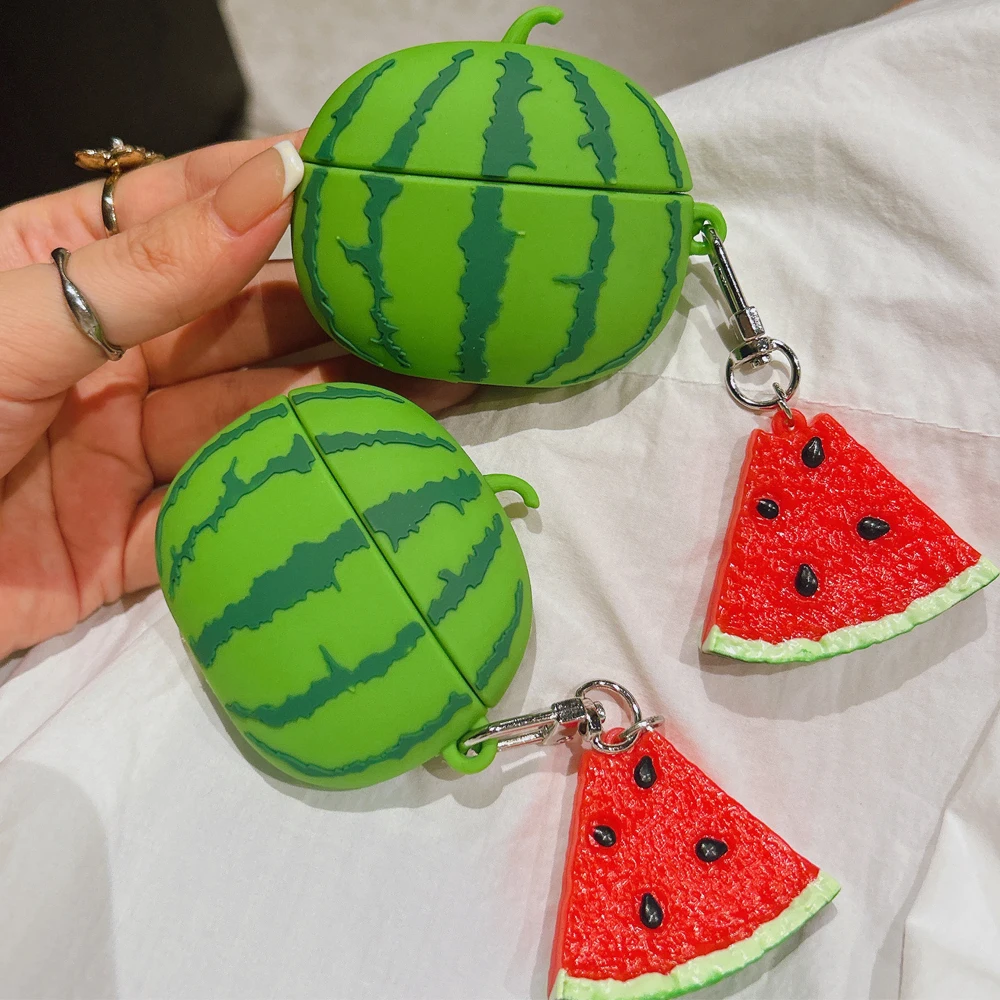 3D Милый Летний Чехол Для Беспроводных Bluetooth-наушников В Форме Фруктов Apple Airpods 1 2 3