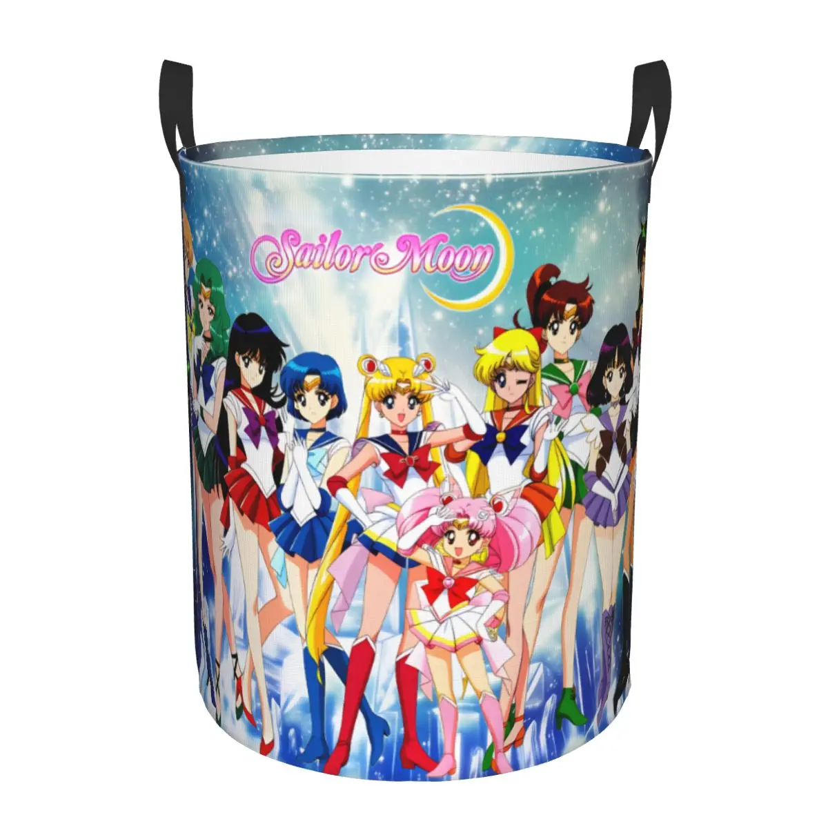Фото Корзина для белья Sailor Moon Mercury Mars, складная корзина для одежды Uranus Neptune, органайзер для ванной комнаты, контейнеры для хранения №1