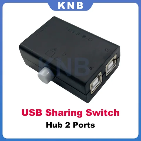 Новинка совместное использование USB коммутационная коробка концентратор 2 порта ПК компьютерный Сканер Принтер руководство